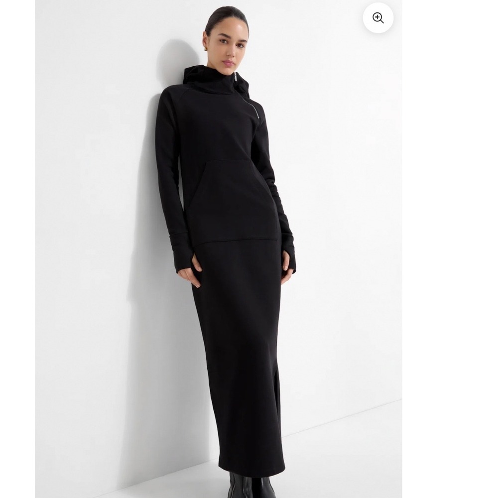 Marcella Tompkins Sweatshirt Dress Black Medium NWT
